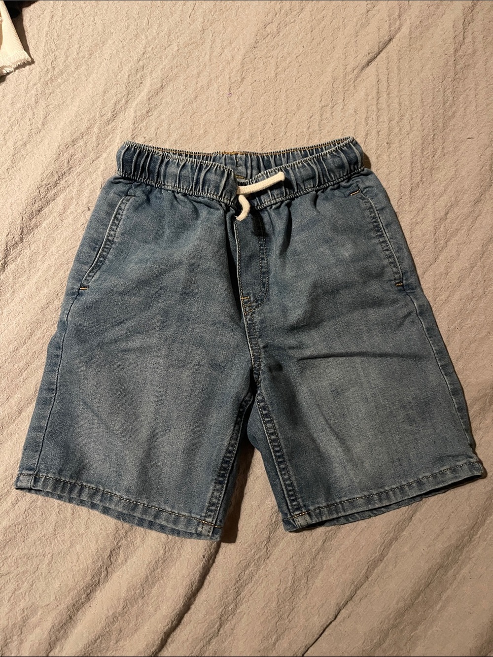 H&M Kids Sz 5/6 Denim Drawstring Shorts - Blue